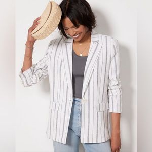 Evereve Linen Blazer S